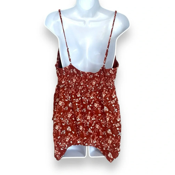 No Boundaries Rust Floral Lace Trim Cami Top XXL - Picture 6 of 9